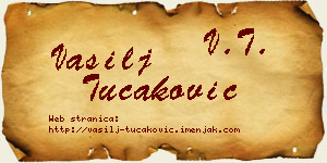 Vasilj Tucaković vizit kartica